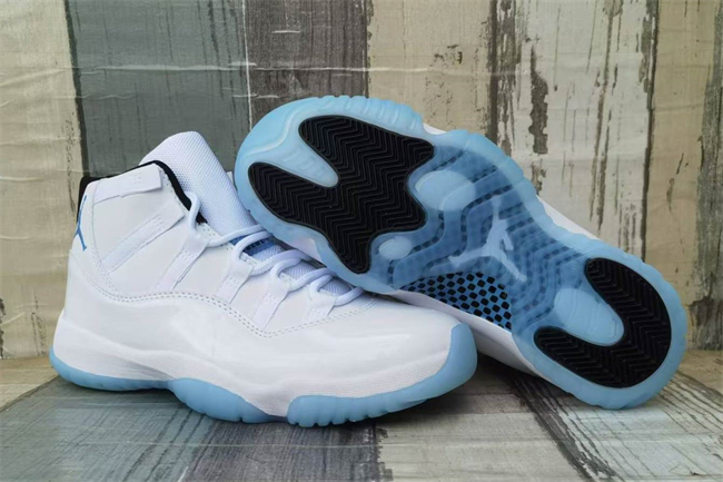 Men's Running weapon Air Jordan 11 White/Blue Shoes 098